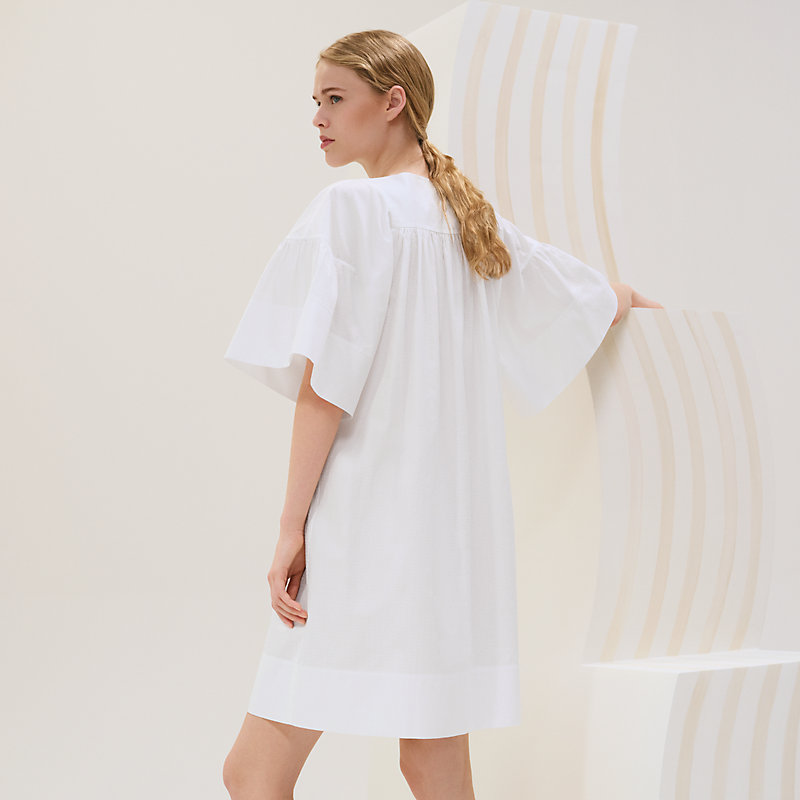 HERMES ボヘミアンショートドレス ガーゼ・モザイク boho dress ボヘミアンショートドレス-