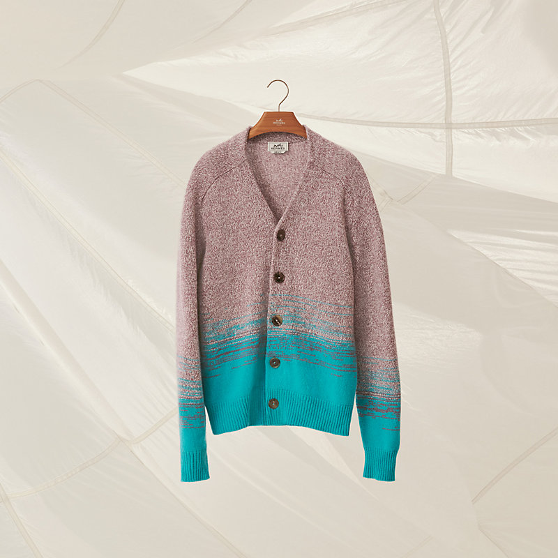 "Mouline ombre" buttoned cardigan