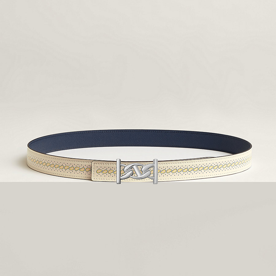 My H belt buckle & Bandana leather strap 24 mm | Hermès USA