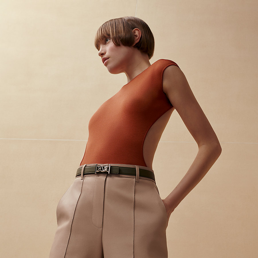 My H belt buckle & Reversible leather strap 24 mm | Hermès USA