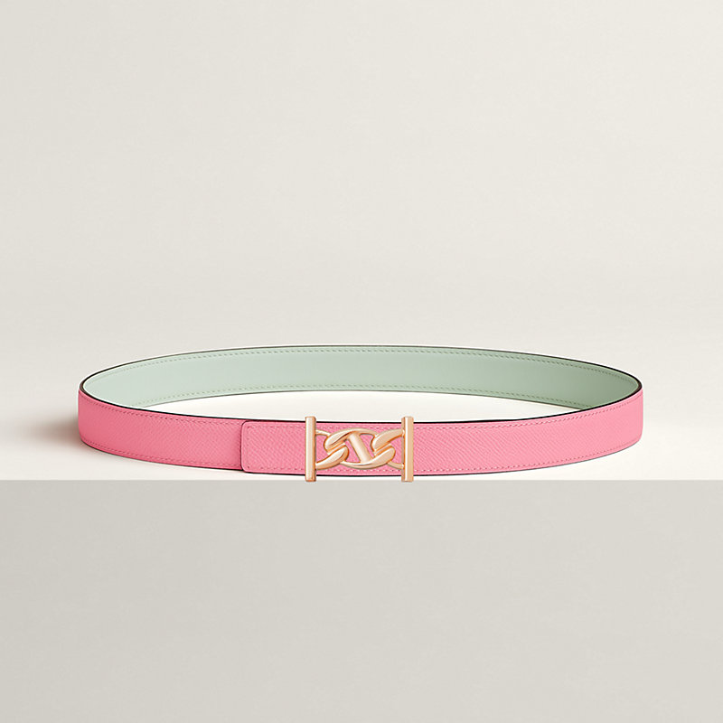 My H belt buckle & Reversible leather strap 24 mm