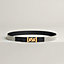 My H belt buckle & Toile H Plume leather strap 24&nbsp;mm, View: , view 1 of 2