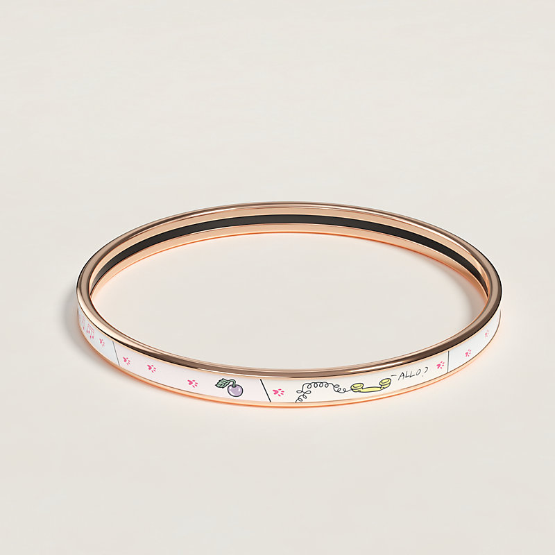 Hermes rose on sale gold bangle