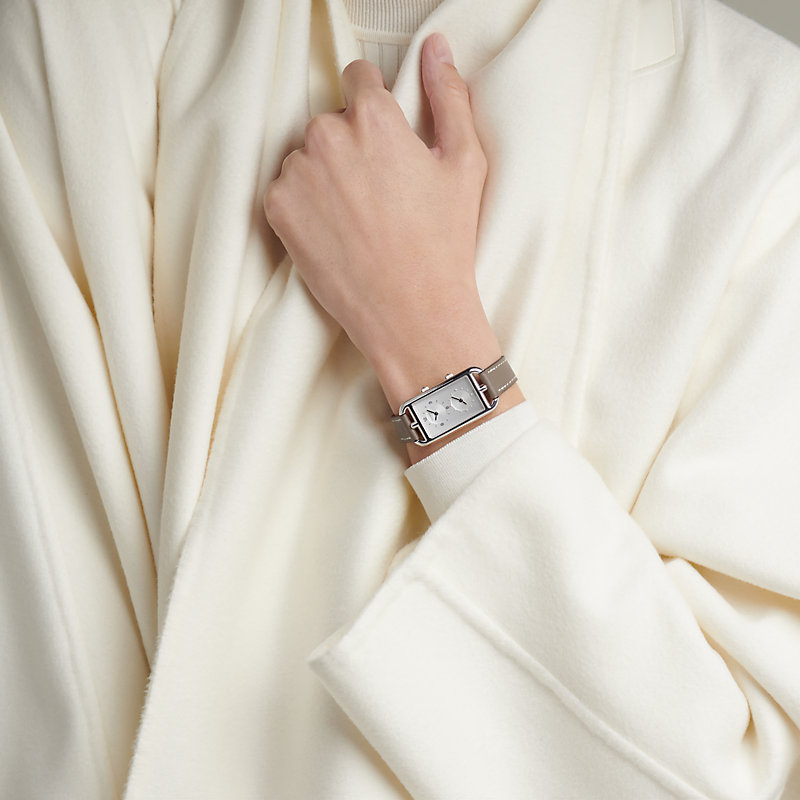 Nantucket Dual Time watch, Large model, 39 mm | Hermès Poland