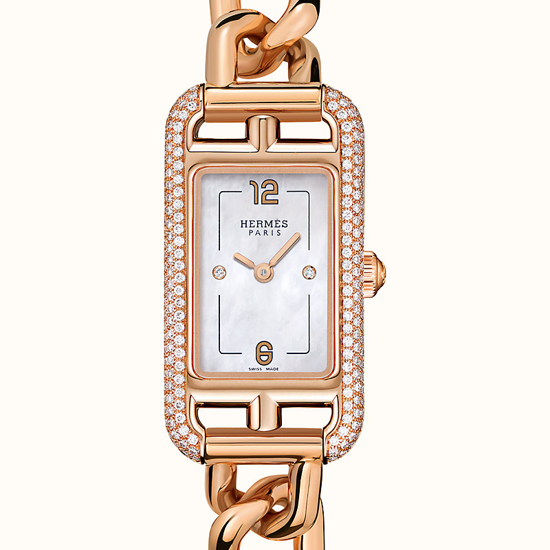 hermes nantucket watch rose gold