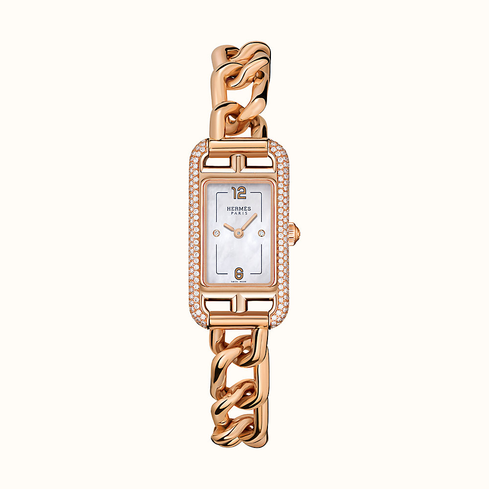 hermes watch rose gold