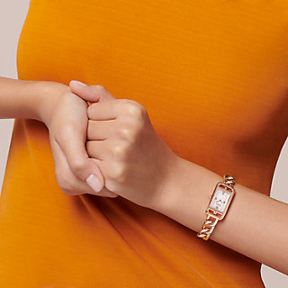 hermes rose gold bracelet watch