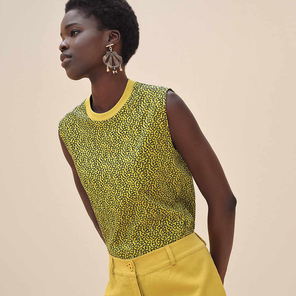 "Naoussa Chaine" sleeveless maxi t-shirt | Hermès Canada
