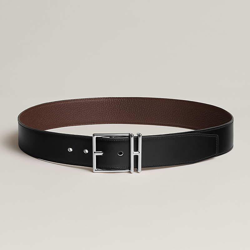 Black leather shop hermes belt