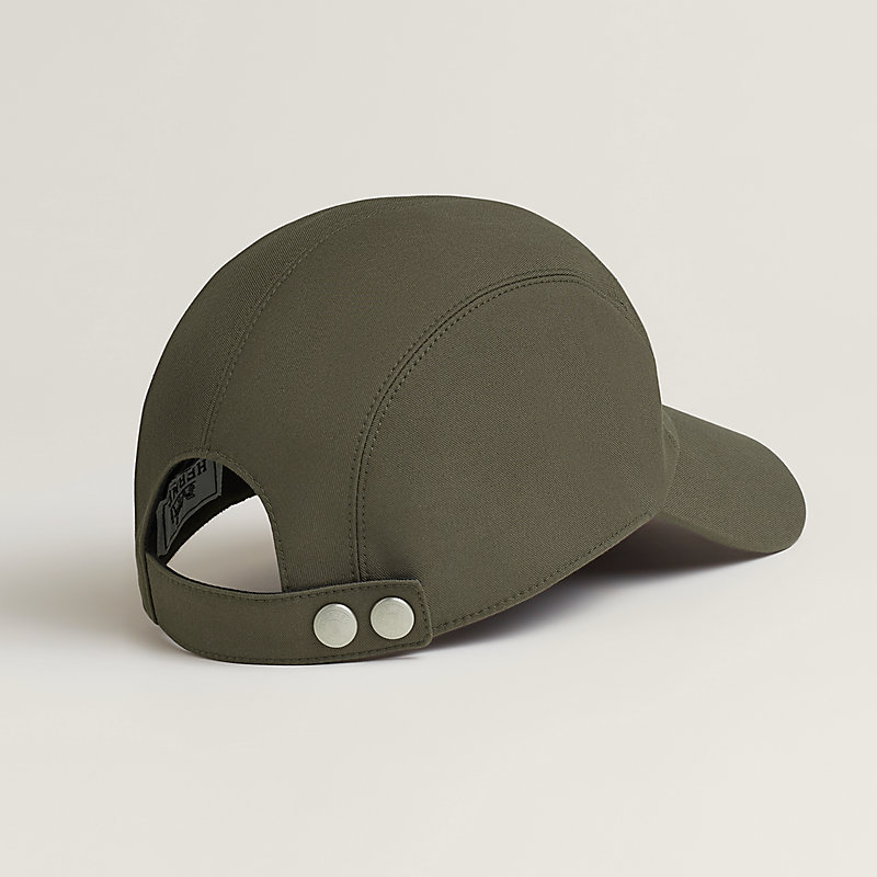 Hermes Hat 22 SS Nevada Cap Stripe Co Nevada H Stripe cap - Black | Hermès Singapore main image 4