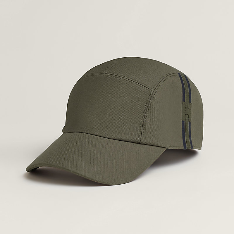 Hermes Hat 22 SS Nevada Cap Stripe Co Nevada H Stripe cap - Black | Hermès Singapore main image 3
