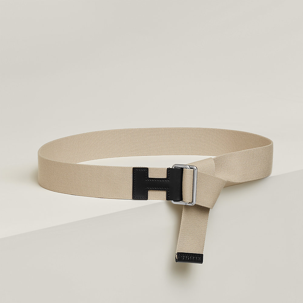 Hermes 40mm Graphite Tadelakt Leather Belt