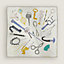 Nous Sommes Inseparables scarf 90, View: Flat, flat, view 1 of 3
