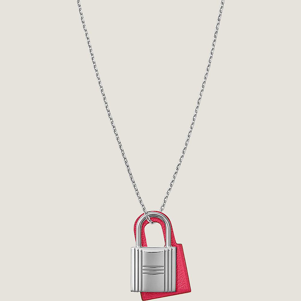 Hermes Sterling Silver Amulette Cadenas Kelly Lock Pendant Necklace -  Yoogi's Closet