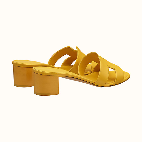 yellow hermes sandals