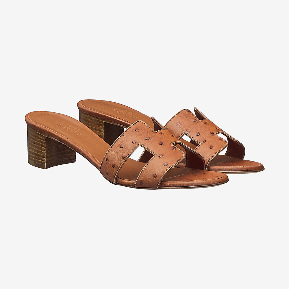 hermes sandals brown