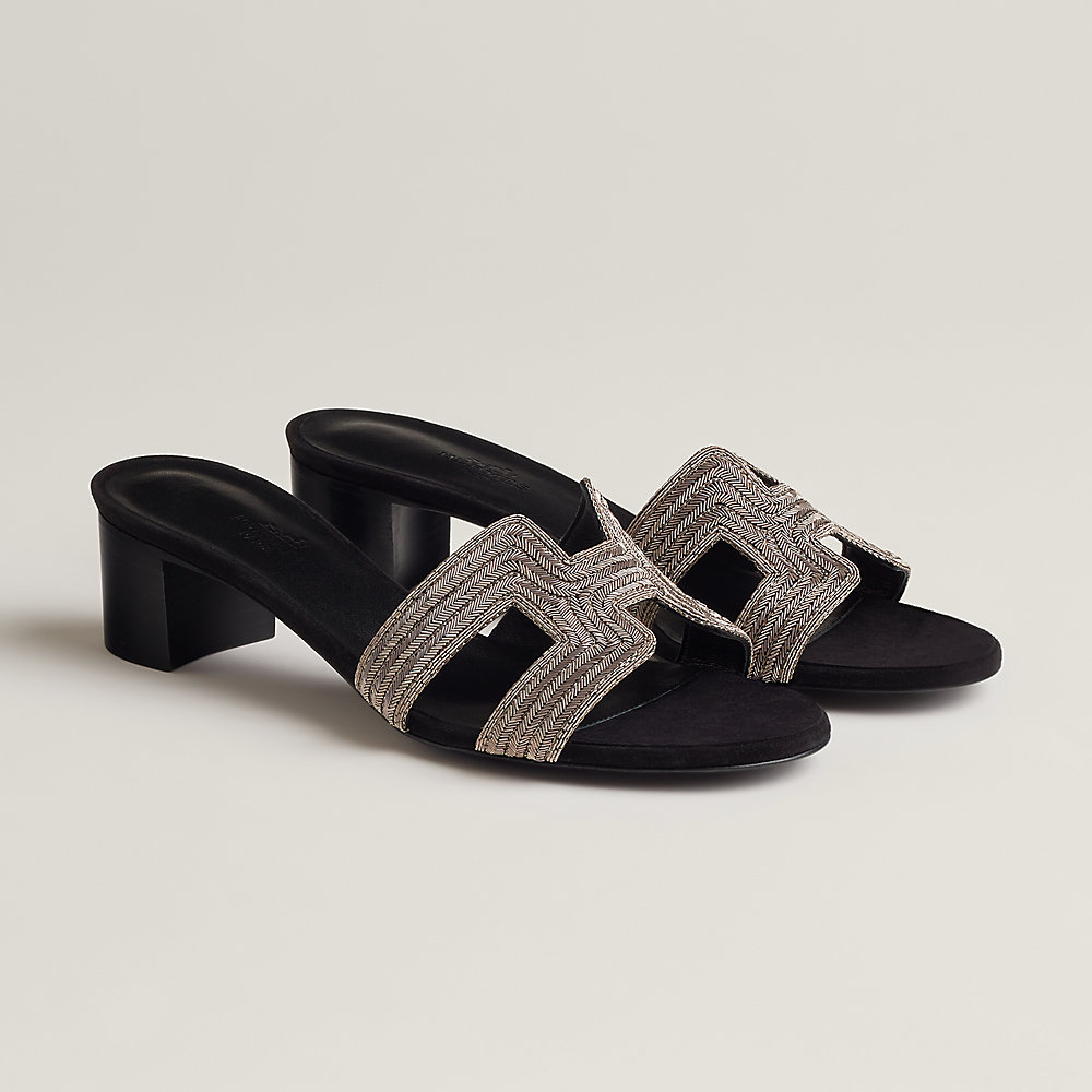 Oasis sandals Hermès Black size 37 EU in Suede - 17254598