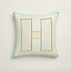Objets du Faubourg H pillow, View: above, above, view 1 of 4