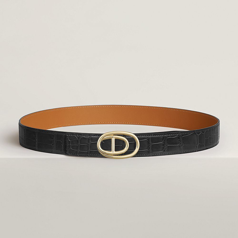 Odyssee belt buckle & Leather strap 32 mm | Hermès USA 