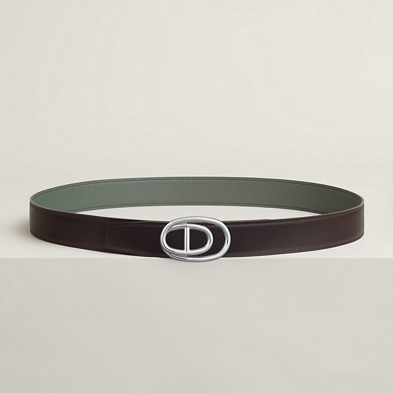 Odyssee belt buckle & Reversible leather strap 32 mm