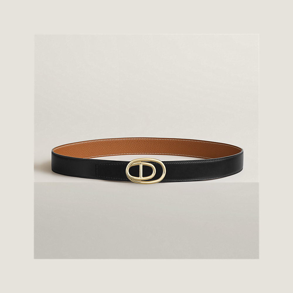 Odyssee belt buckle & Reversible leather strap 32 mm