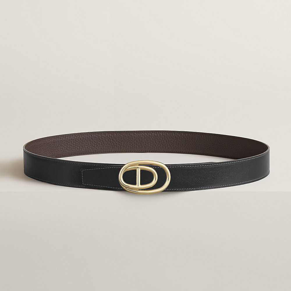 ULYSSE BELT BUCKLE & REVERSIBLE GINGER ORANGE LEATHER STRAP 38MM GOLD HARDWARE