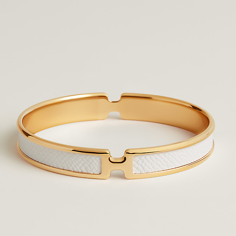 Hermes enamel bangle bracelet gold-black | Vintage-United-sonthuy.vn