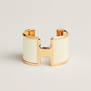 Olympe cuff bracelet - White | Hermès USA