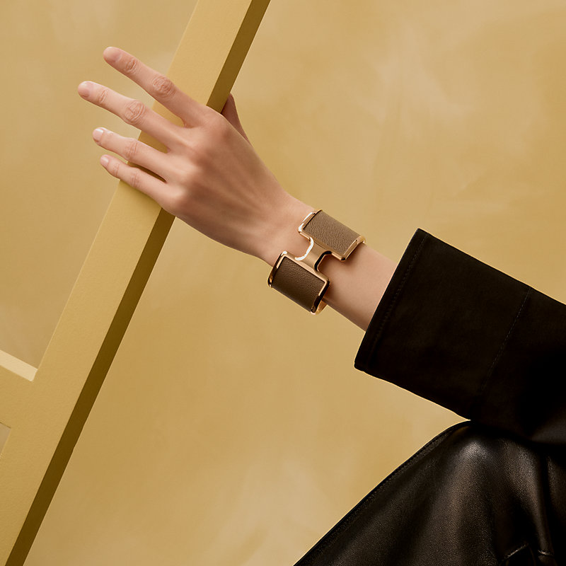 Olympe cuff bracelet - Beige | Hermès USA