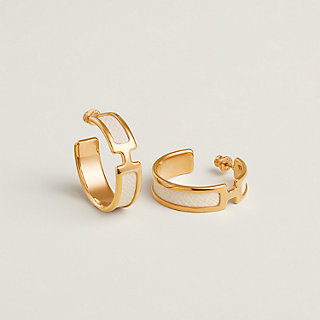 ♢HERMES♢Olympre♢GM♢ Olympe earrings - White | Hermès Macau SAR