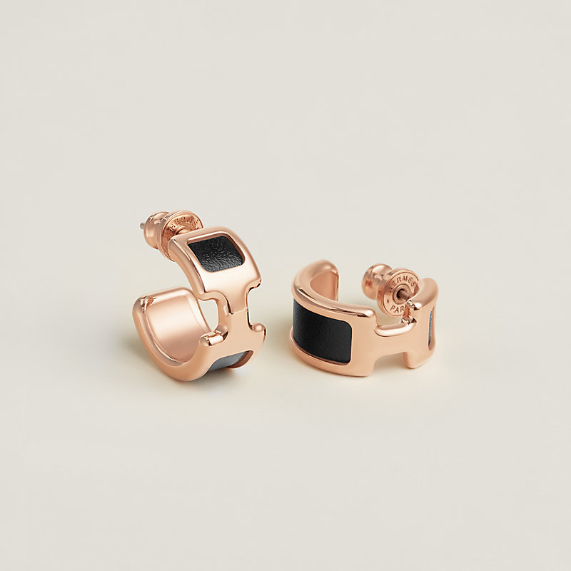 Olympe earrings, small model - Black | Hermès USA