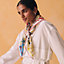 On Est Bien Ici&nbsp;! scarf 90, View: Worn, worn, view 2 of 3