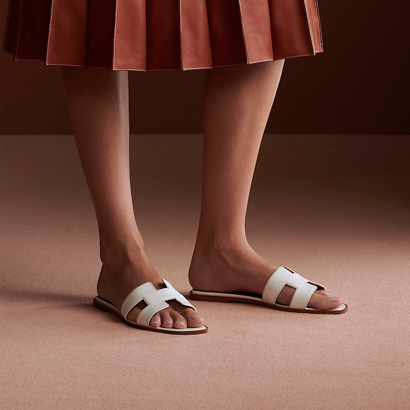Hermès sandals Oran Multiple colors Beige Goatskin ref.101808 - Joli Closet
