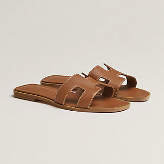 brown hermes slides