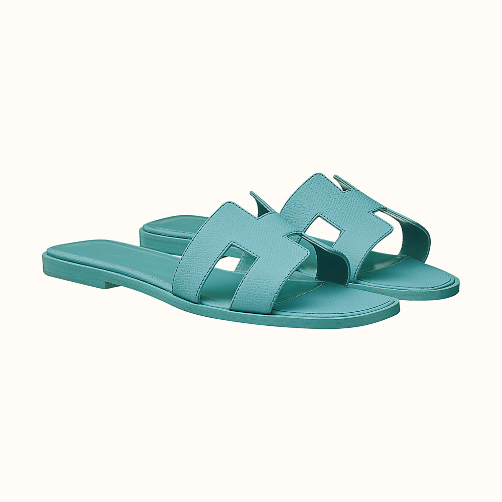 hermes slippers blue