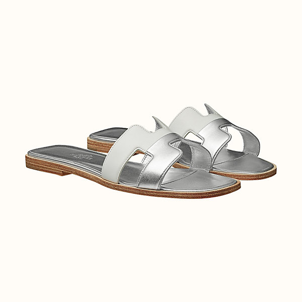 hermes silver sandals