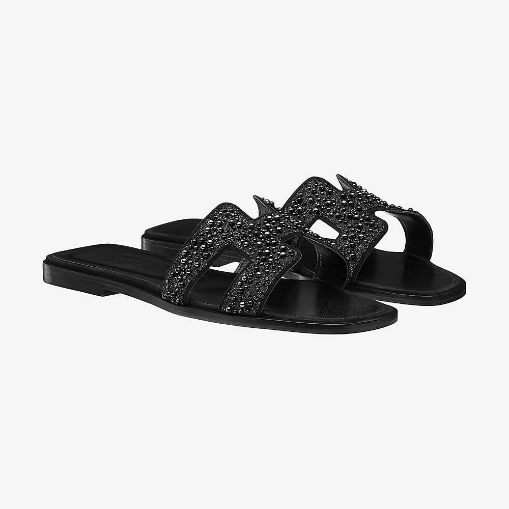 hermes oran sandals crystal