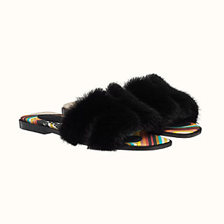 hermes mink sandals