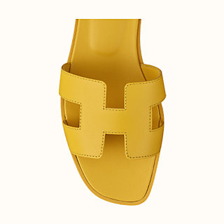 hermes sandals yellow