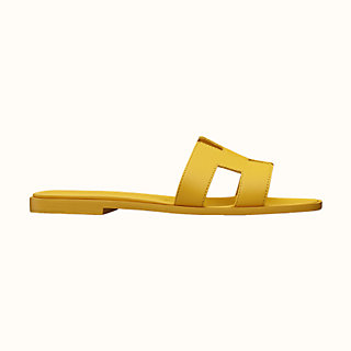 hermes oran sandals yellow