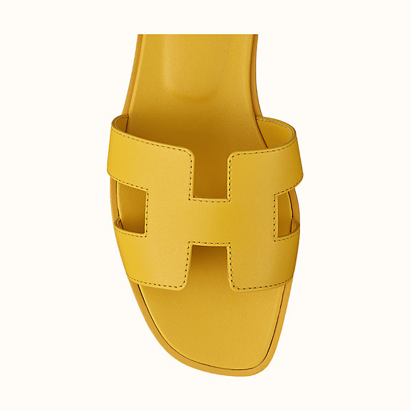 hermes sandals yellow