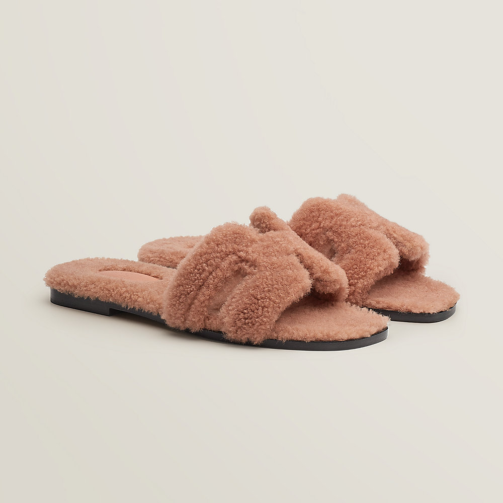 hermes mink oran sandals
