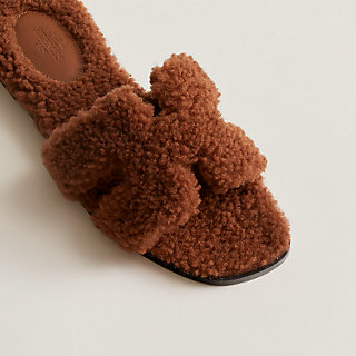 hermes oran sandals shearling