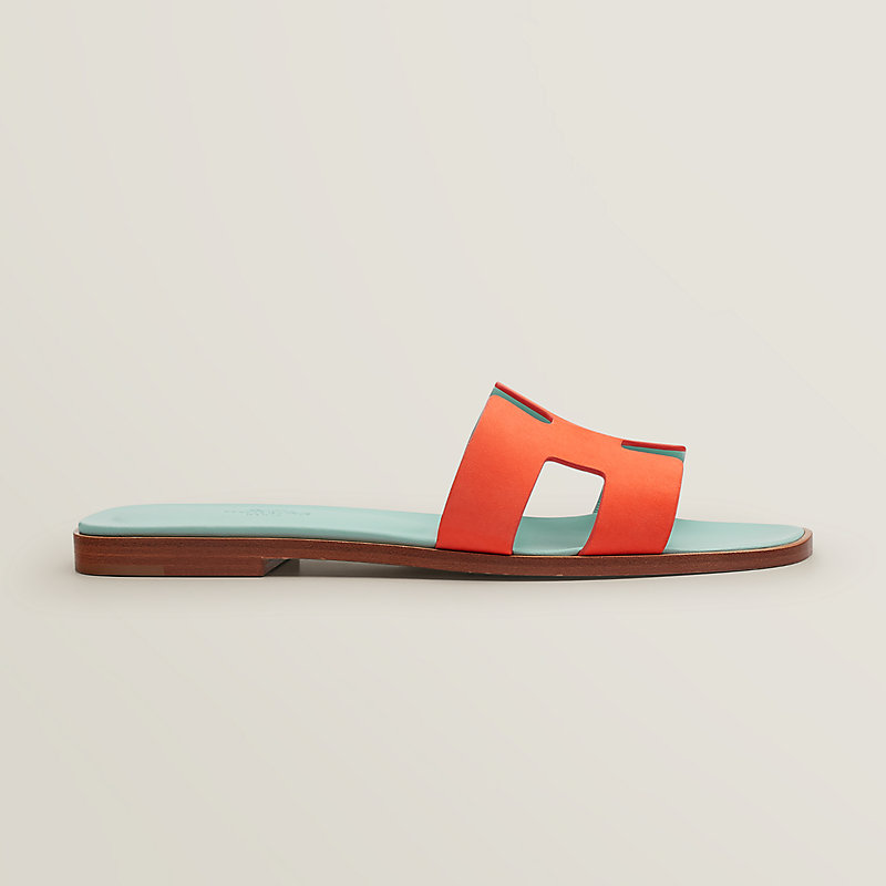 hermes suede oran sandals