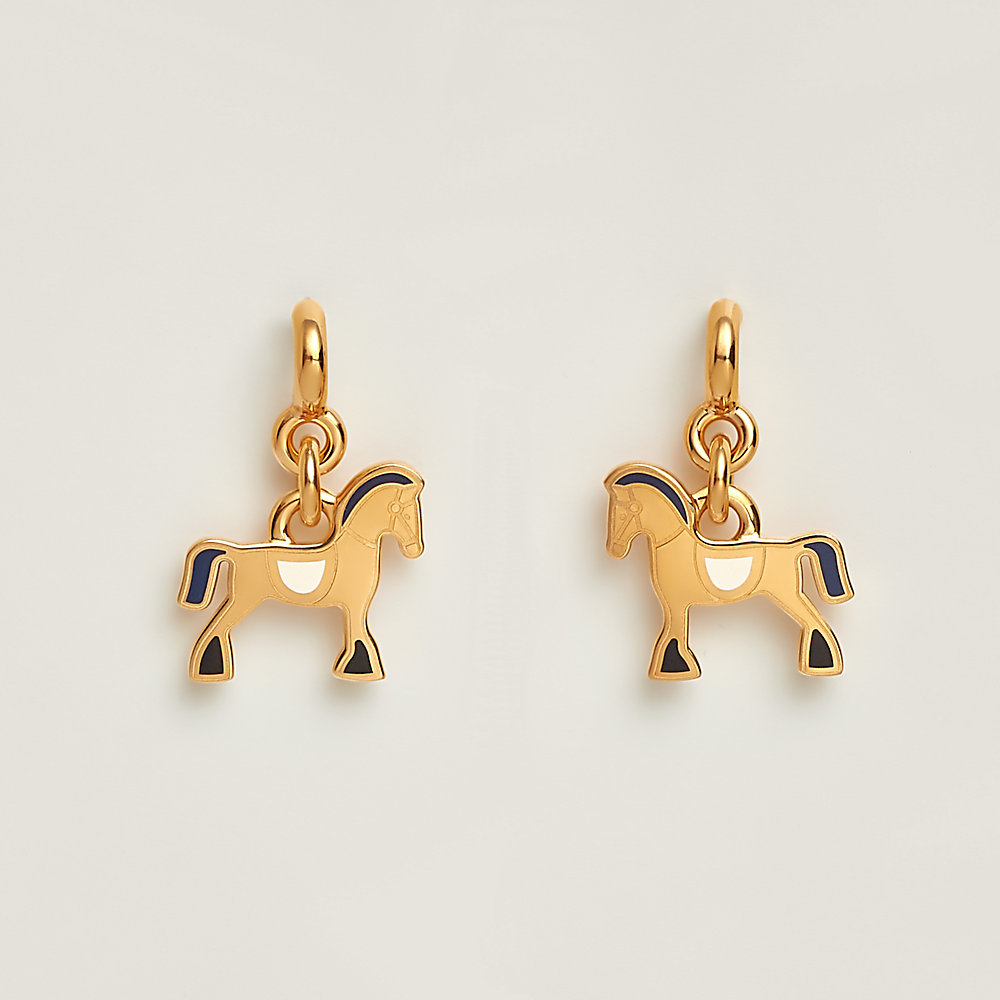Orecchini serie Hermes oro quasi nuovi con scatola autentici