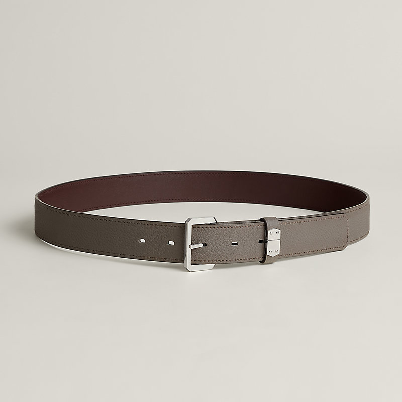 エルメス キャンベル NIB 2023 Hermes Constance belt reversible black Taupe, Rose gold
