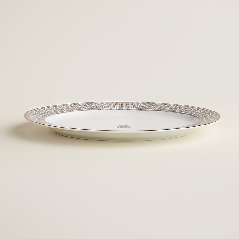 Ovale Schale Mosaïque au 24 Platin, kleines Modell