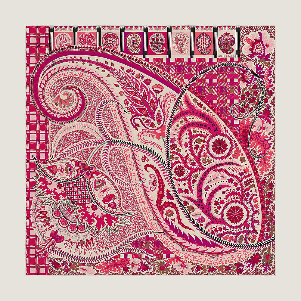 HERMES Paisley blossom shawl 140