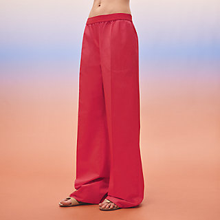 【上質さ極まる】HERMES Pantalon court Inspiration Pyjama hermes-camel-light-crepe-of-