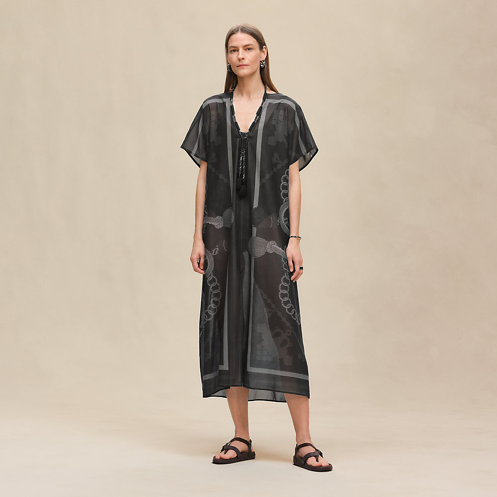 HERMES \"Guepards et Palmettes 3D\" beach dress ★関税込 Guepards et Palmettes 3D